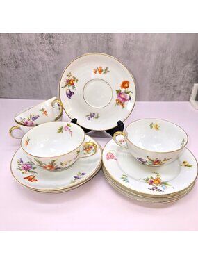 Thomas Bavaria Floral Bone China Tea Cup & Saucer Set Vintage Tableware VL5090